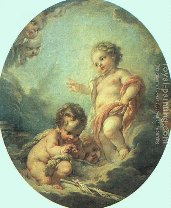 Francois Boucher : Christ and John the Baptist as Children